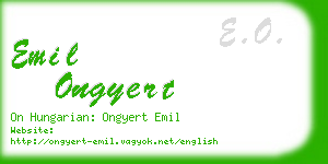 emil ongyert business card